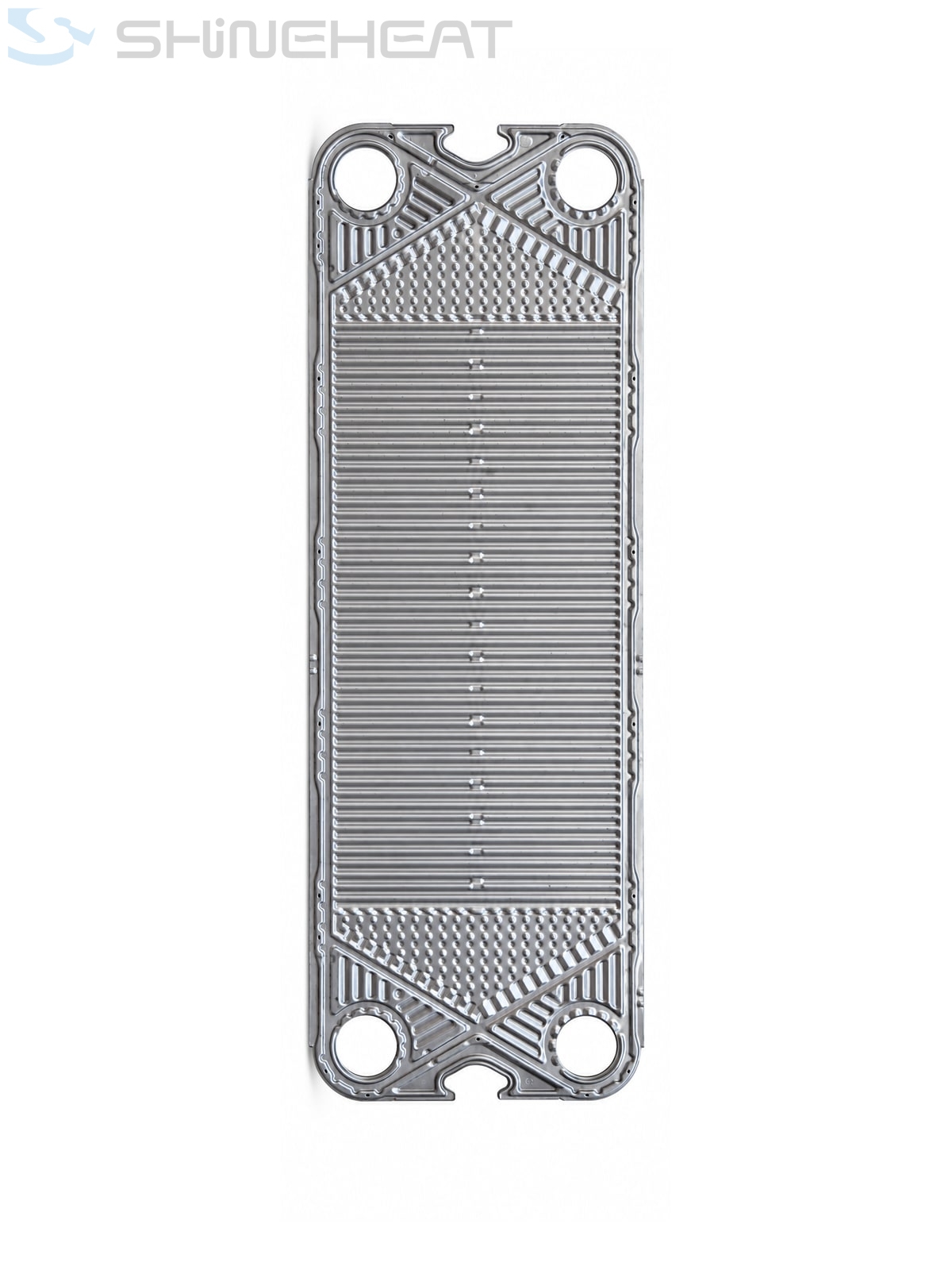 SR3 SPX APV replacement plate with straight parallel corrugations