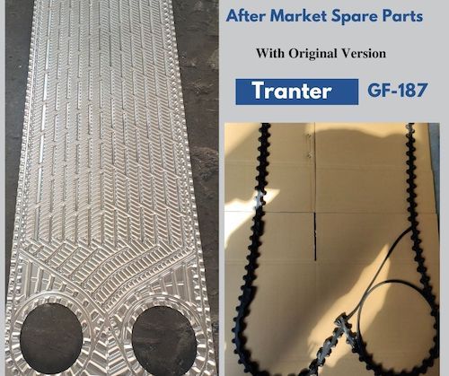 SHINEHEAT GF187 replacement plate and gasket for Tranter wide-gap heat exchanger
