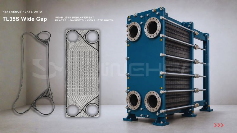 TL35S wide-gap replacement plates and gaskets